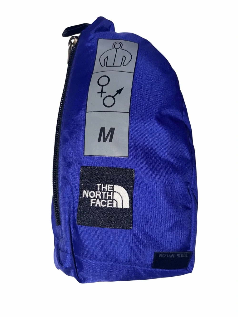 The North Face Men's Packable Rain Jacket Windbreaker Hood Royal Blue Medium NEW